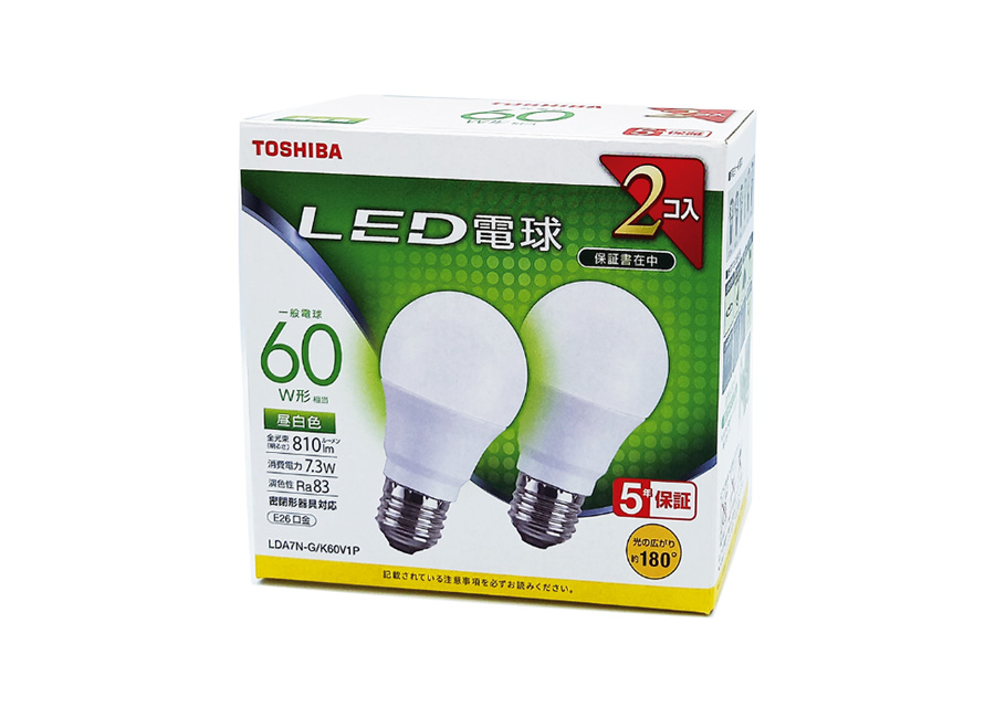 柔らかい 10個セット LED電球 LDA7N-G 60W-2 東芝ライテック 一般電球