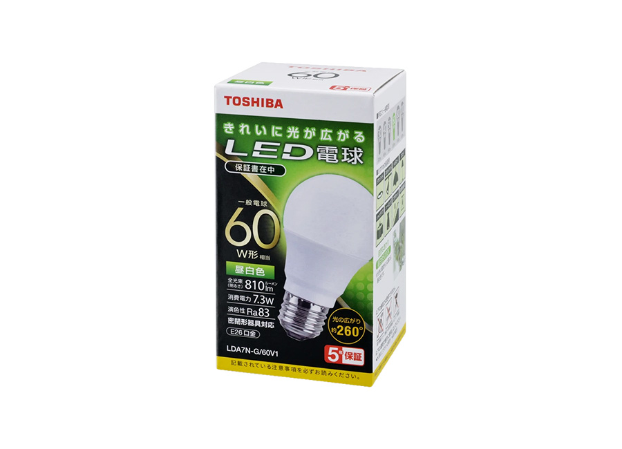 LDA7N-G/60V1 | LED電球商品一覧 | NVC Lighting Japan 株式会社 | NVC
