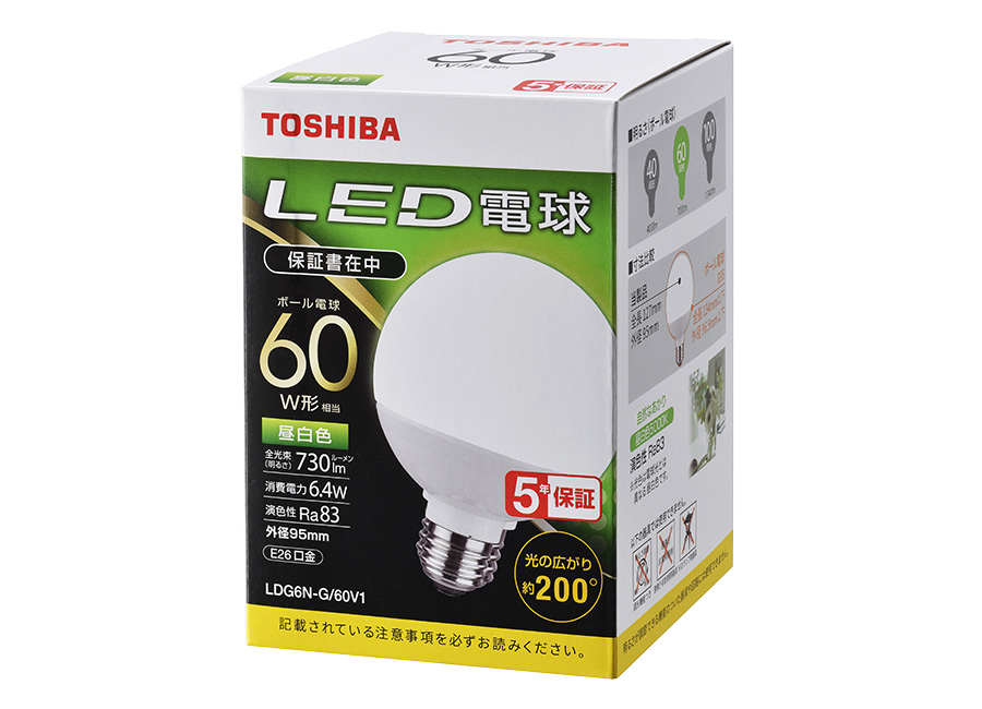 LDG6N-G/60V1 | LED電球商品一覧 | NVC Lighting Japan 株式会社 | NVC